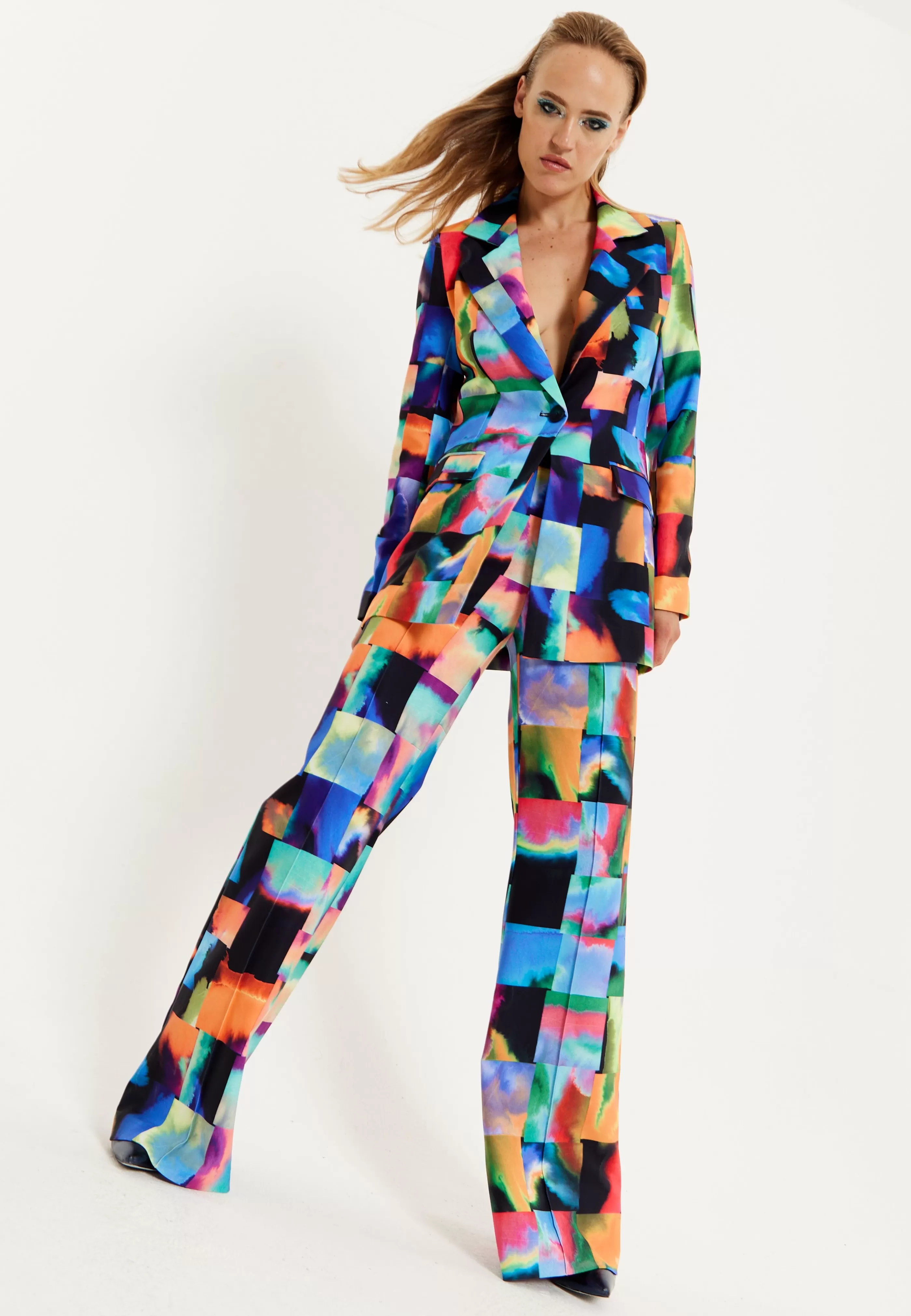 Online Abstract Patchwork Print Trousers Suits | Skirts & Trousers