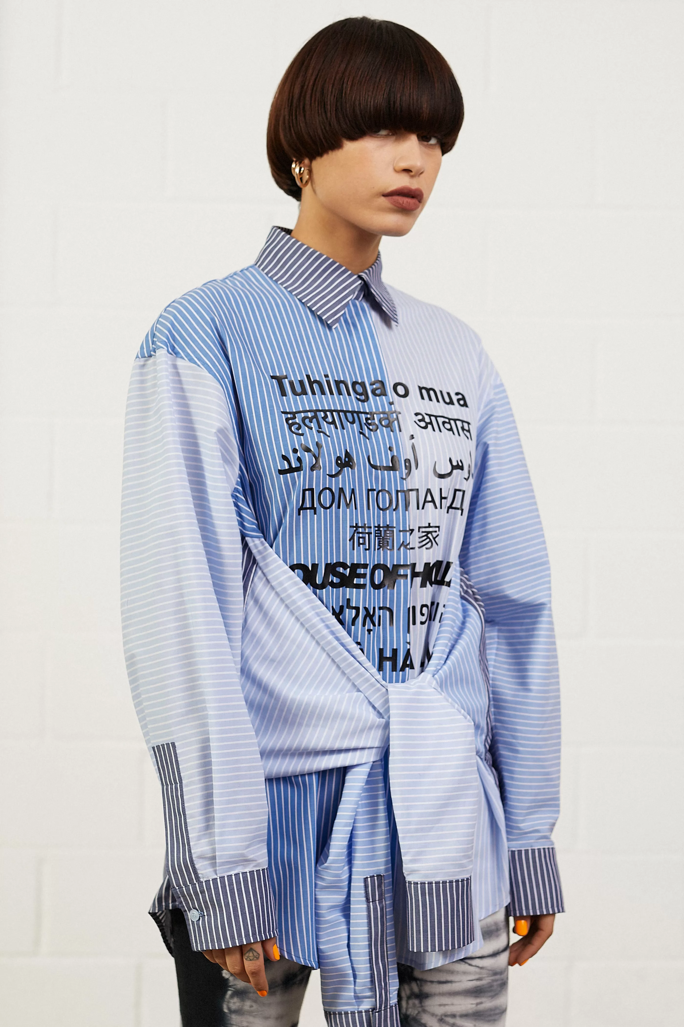 Shop Multi-Lingual Stripe Shirt Tops & T-shirts | Tops & T-shirts