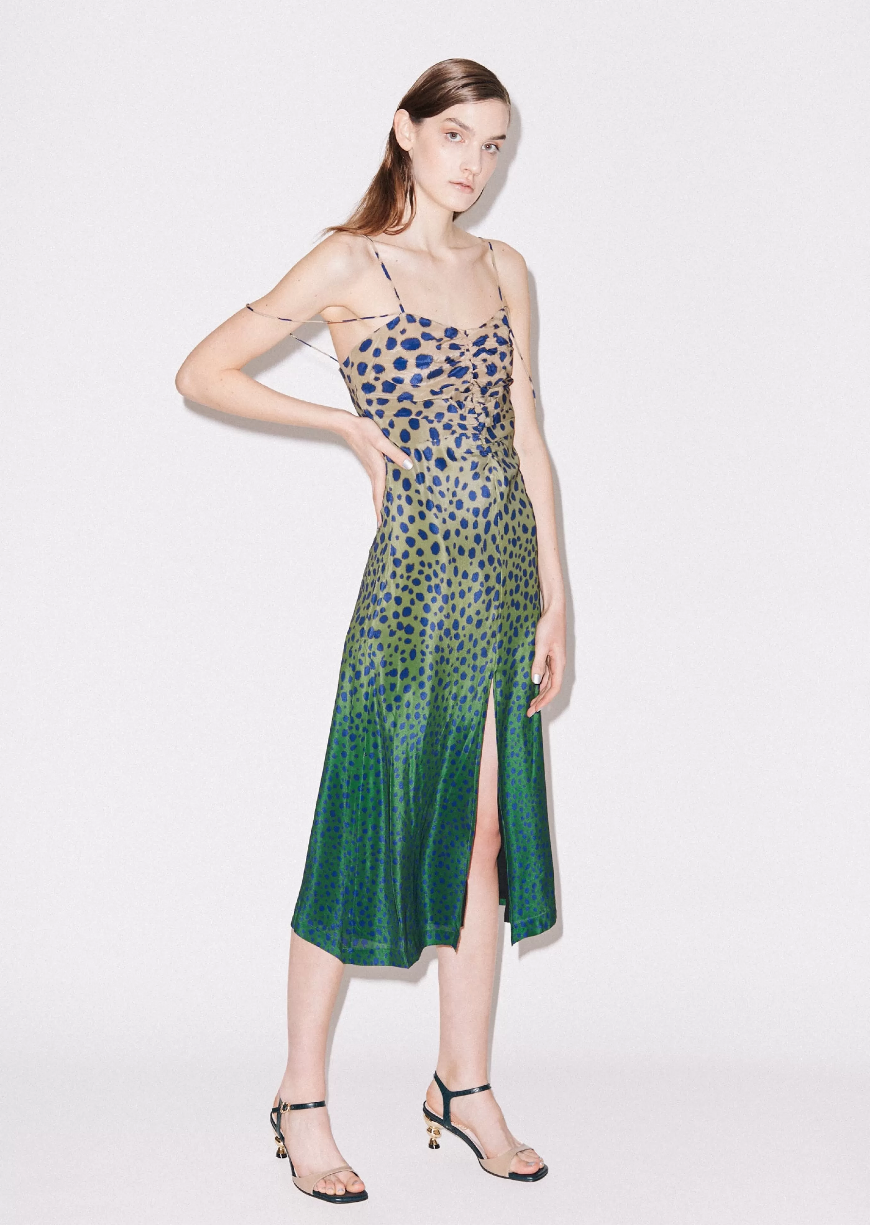 Discount Cheetah Print Silk Strap Dress Dresses | Dresses