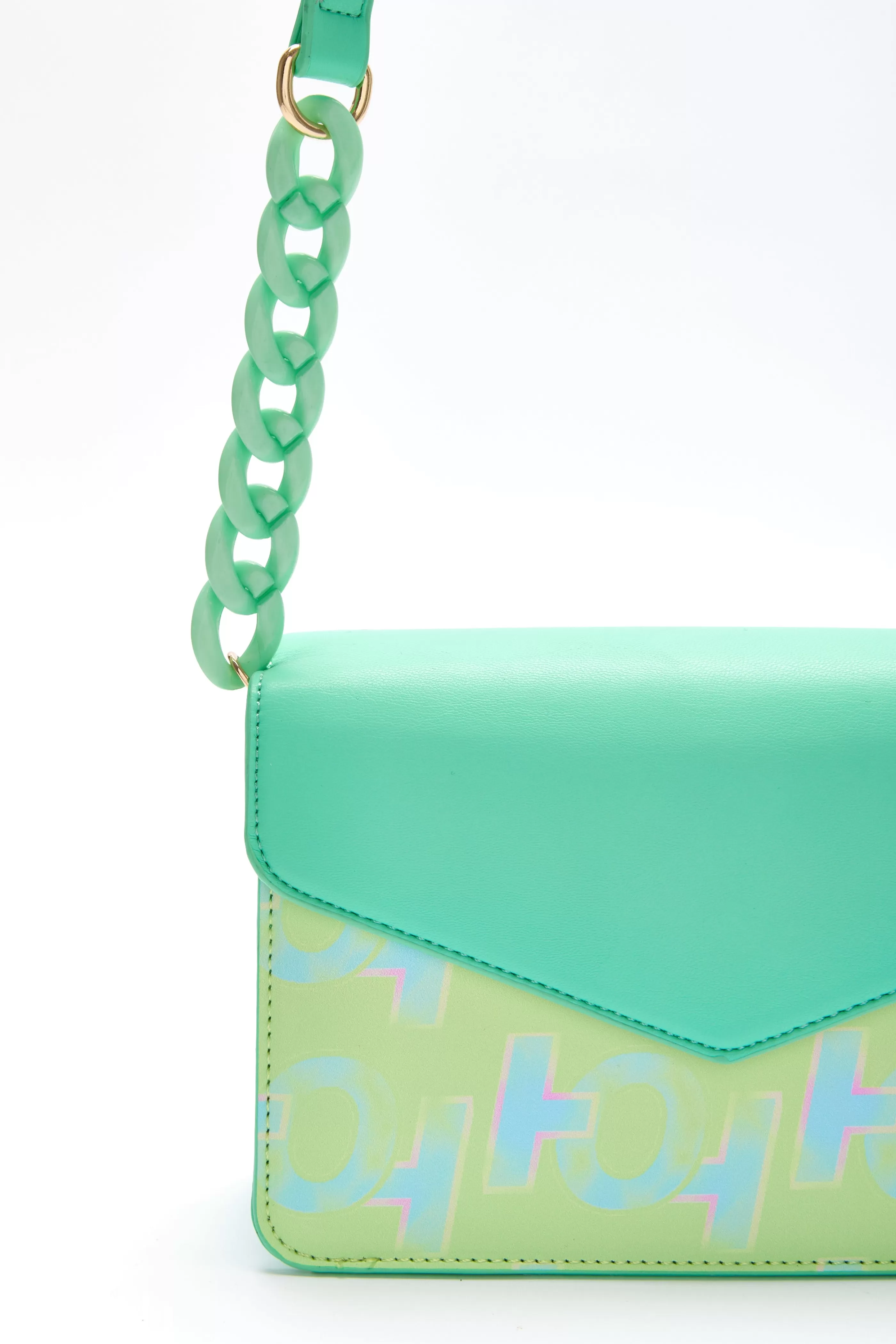 Hot Cross Body Bag In Mint And Pistachio With A Logo Prin Bags and Wallets | Bags and Wallets