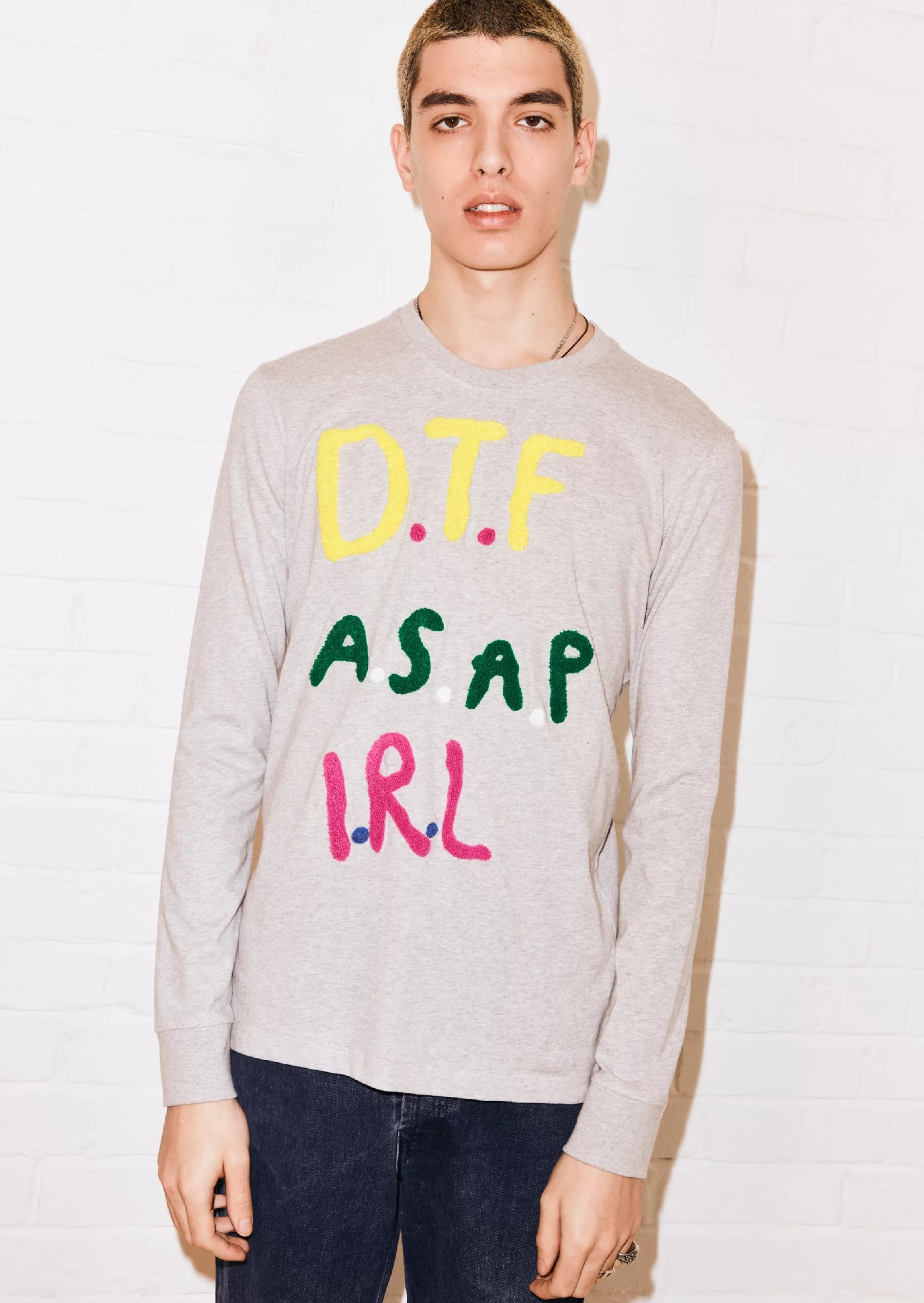 Flash Sale @eddieeddiebybillytommy 'DTF' Long Sleeve Tee Tops & T-shirts | Tops & T-shirts