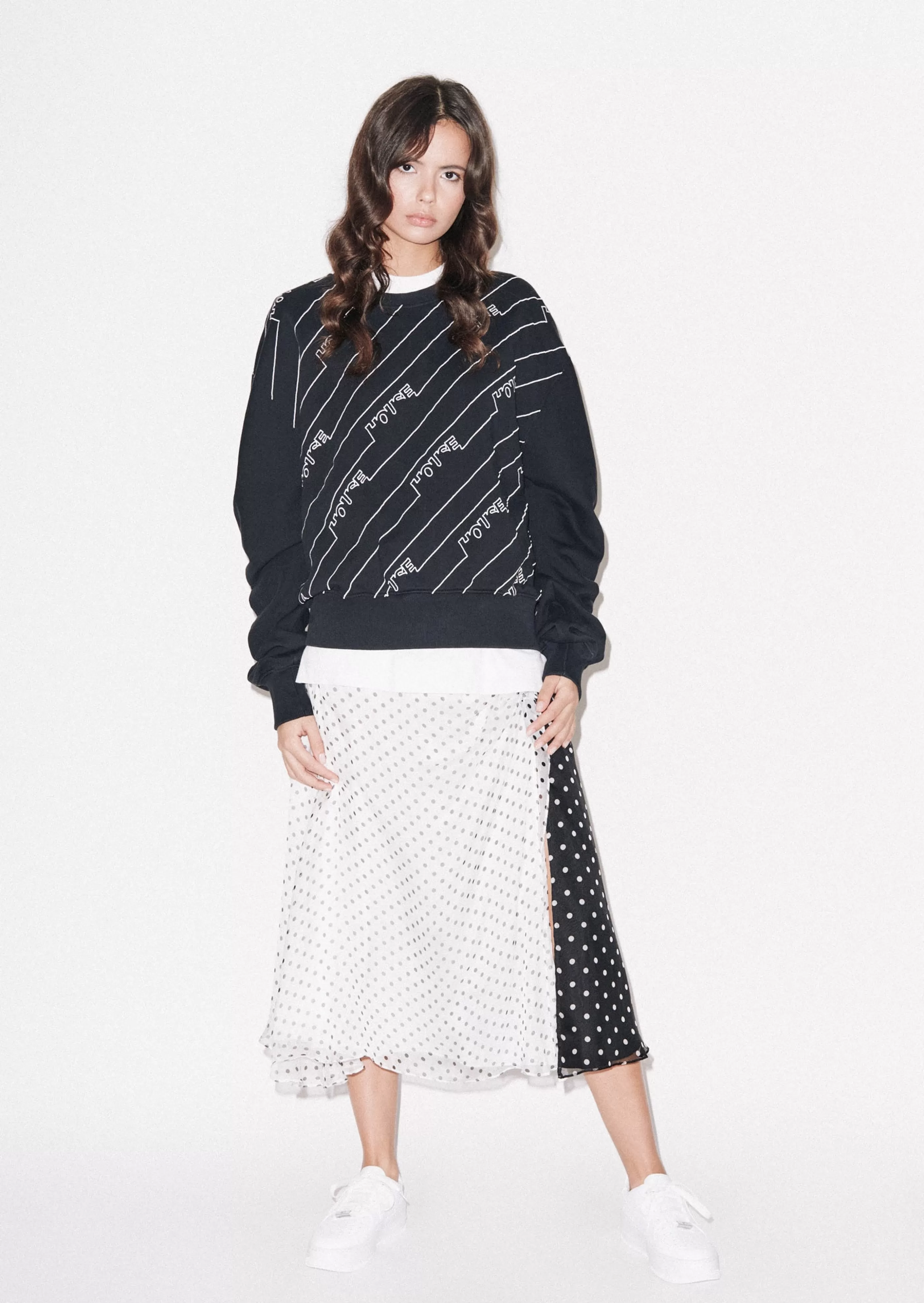 Sale Gathered Sleeve Mono Sweatshirt Jumpers & Hoodies