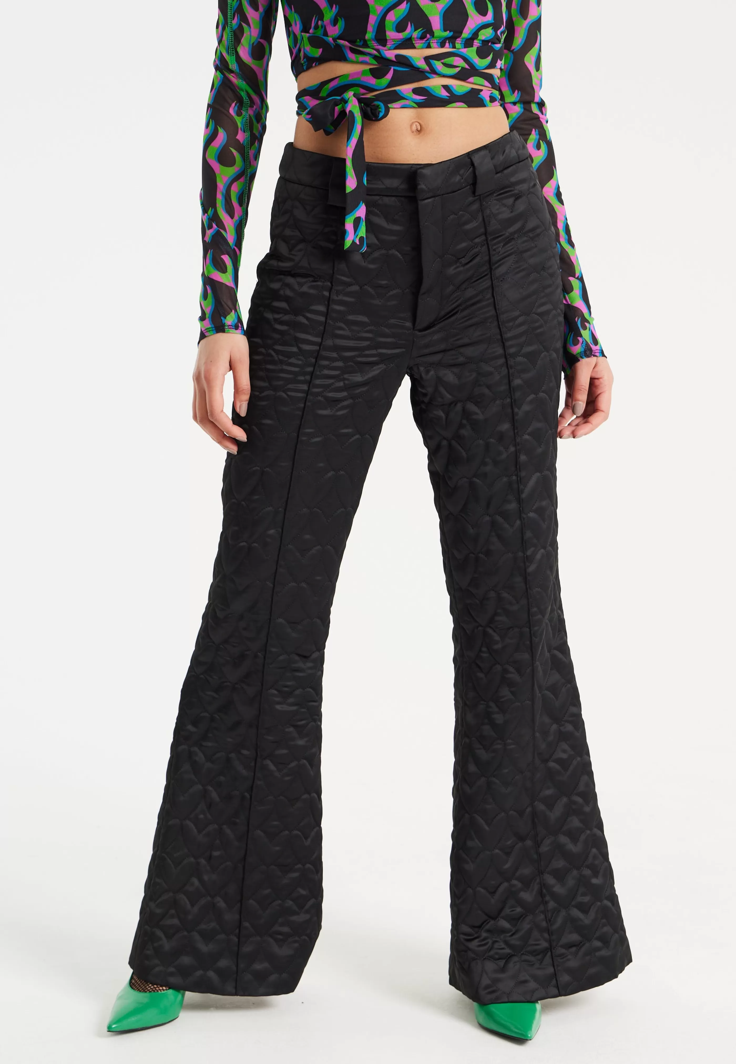 Clearance Heart Quilted Trousers In Suits | Skirts & Trousers