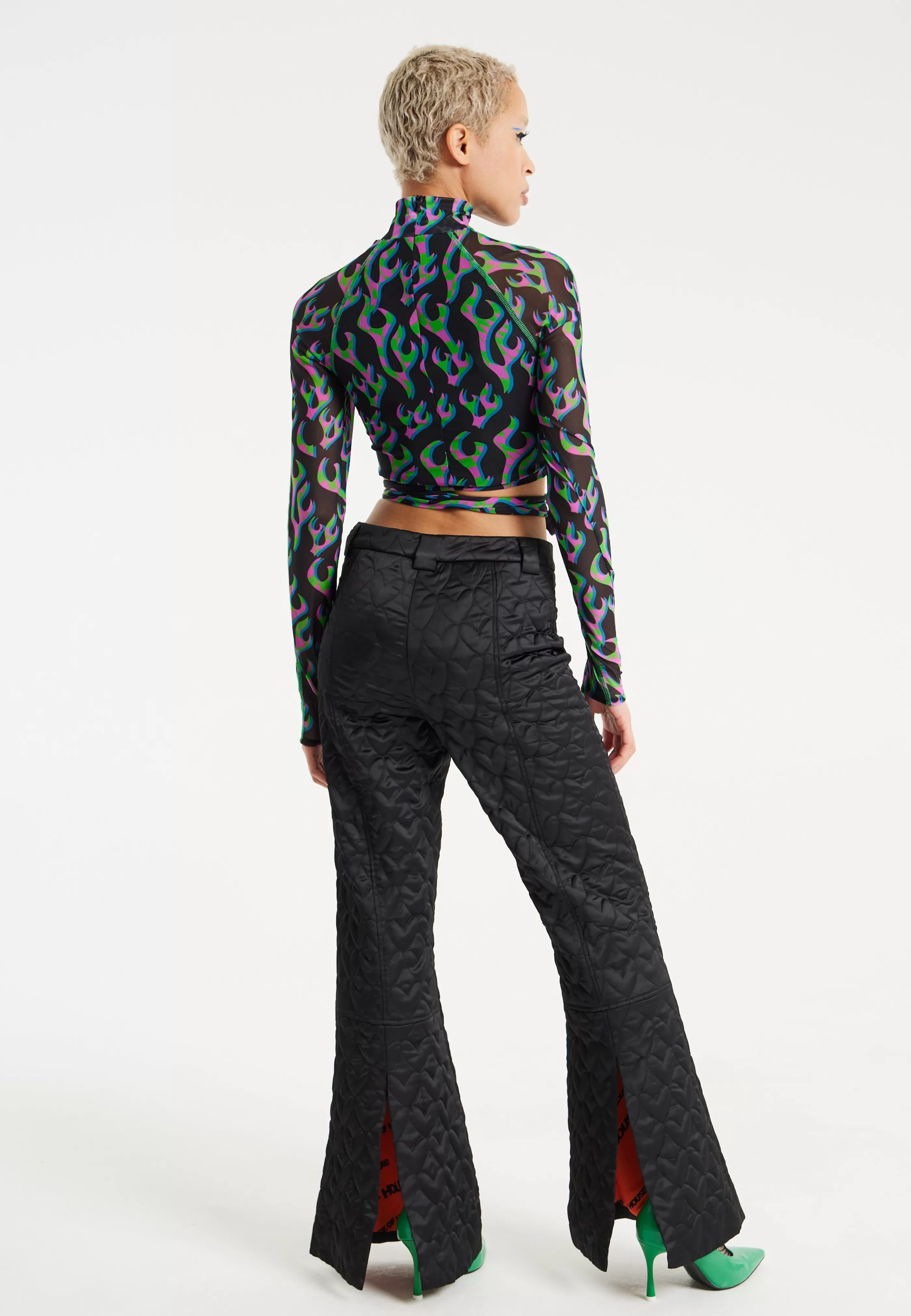 Clearance Heart Quilted Trousers In Suits | Skirts & Trousers