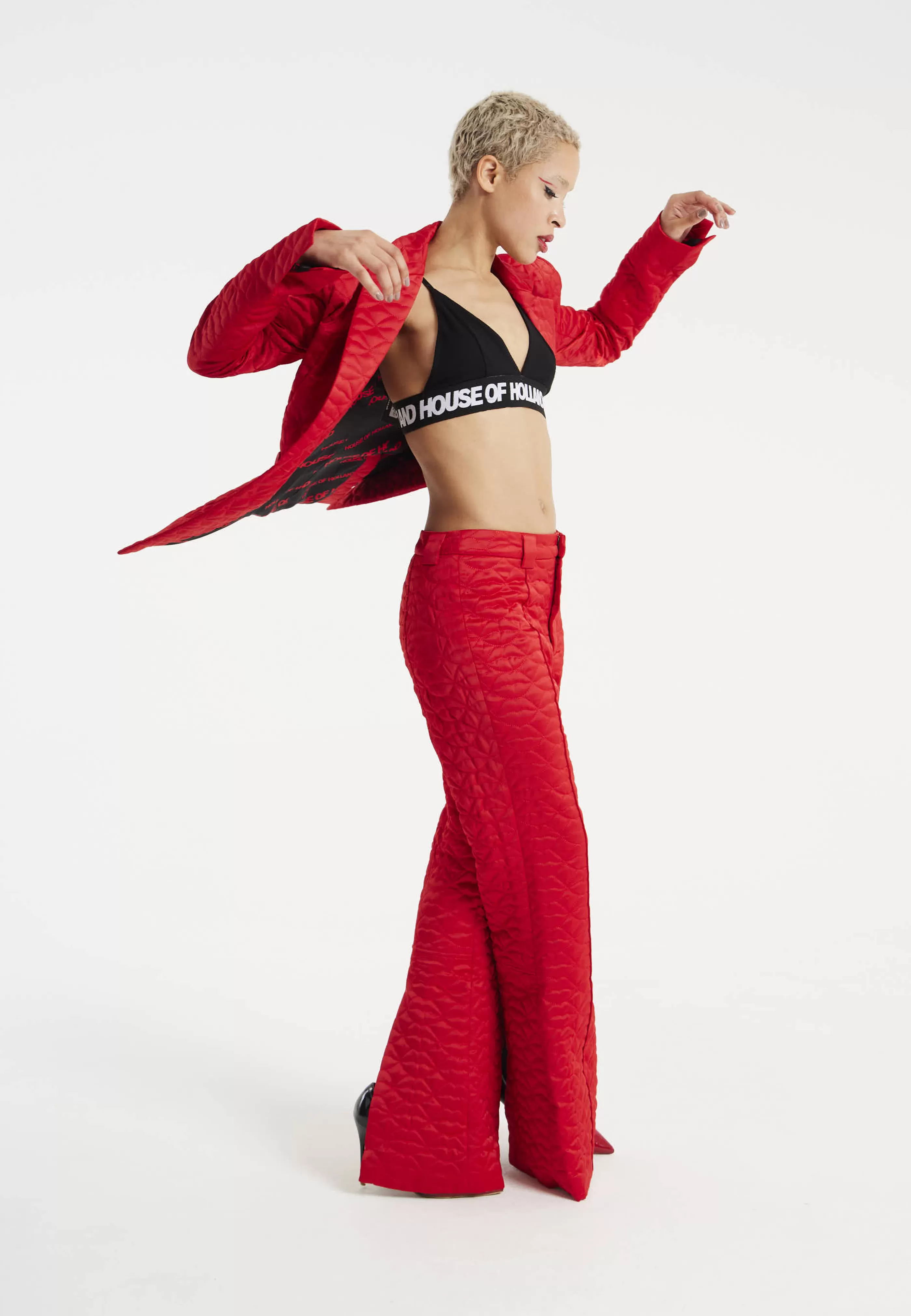 Store Lips Quilted Trousers In Suits | Skirts & Trousers