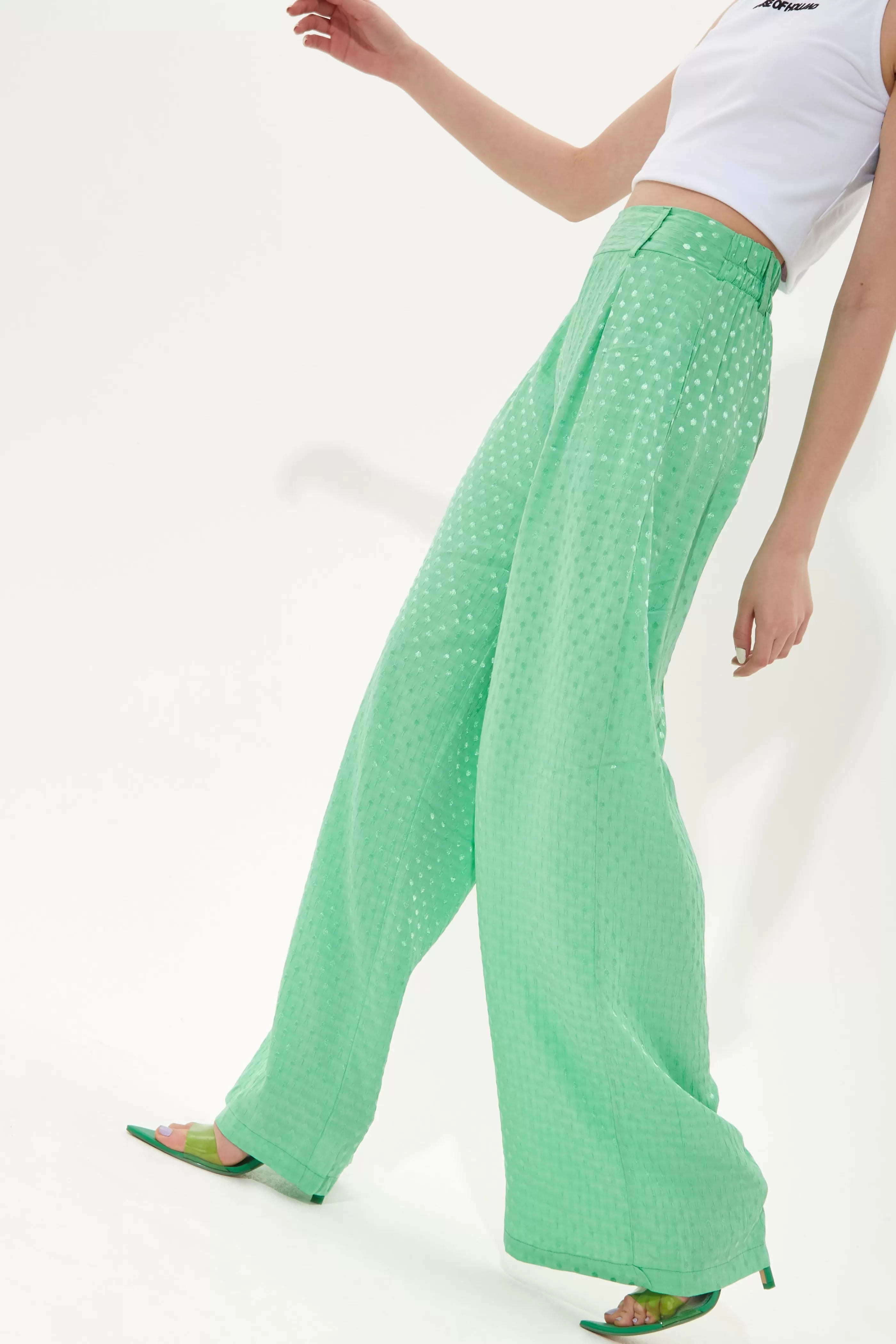 New Mint Jacquard Trousers Skirts & Trousers