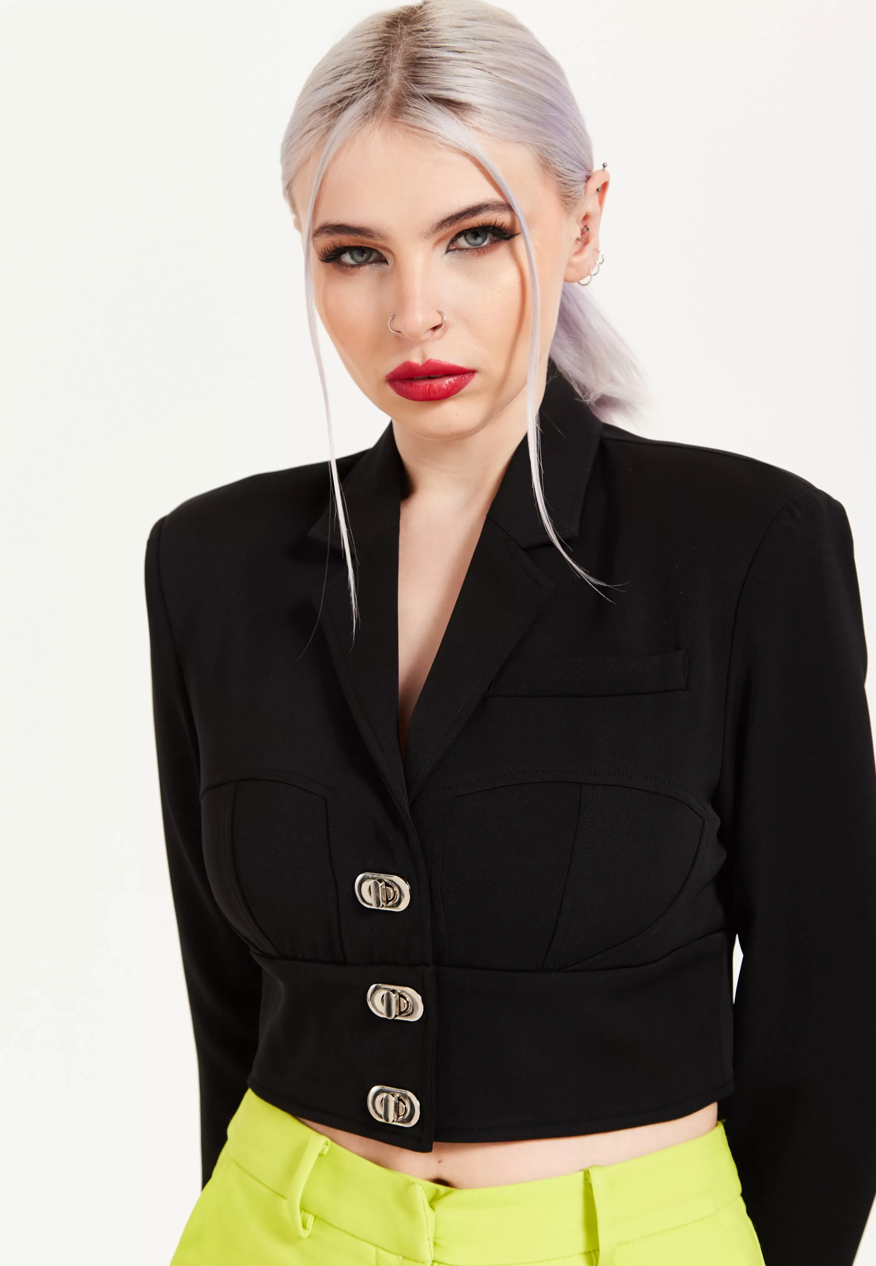 Store Monochrome Short Lock Jacket Suits