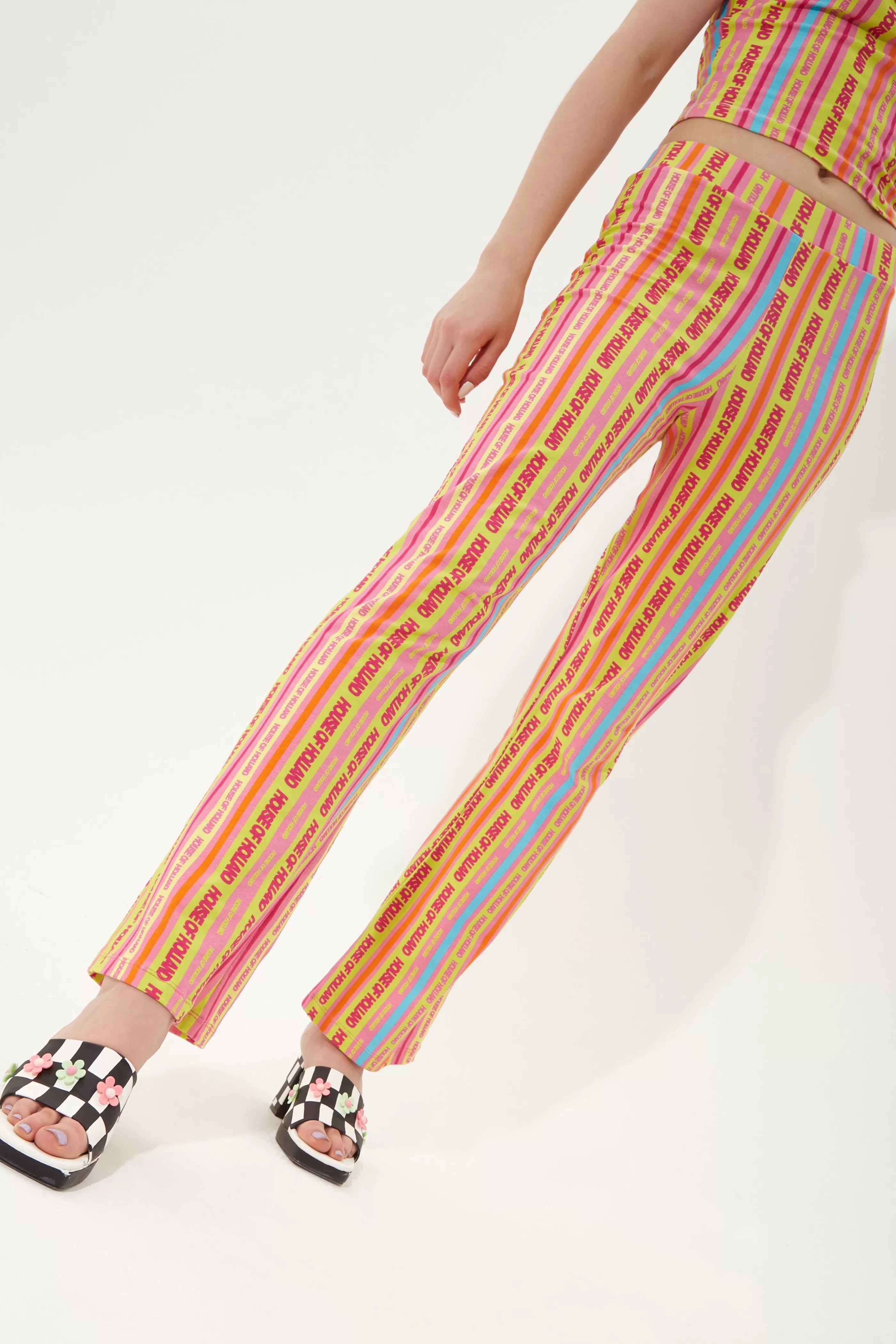 Sale Multicolour Striped Jersey Trousers Skirts & Trousers