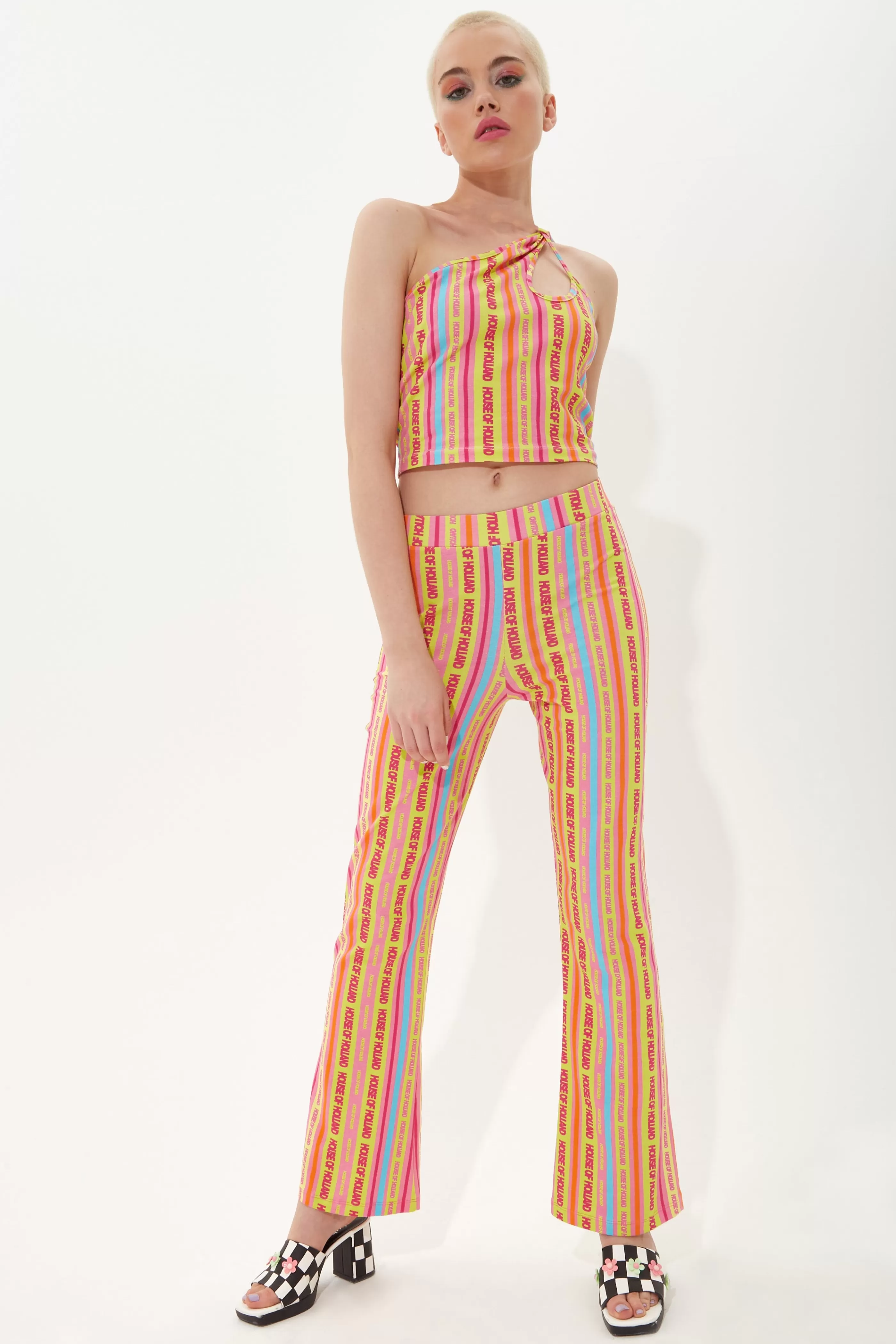 Sale Multicolour Striped Jersey Trousers Skirts & Trousers