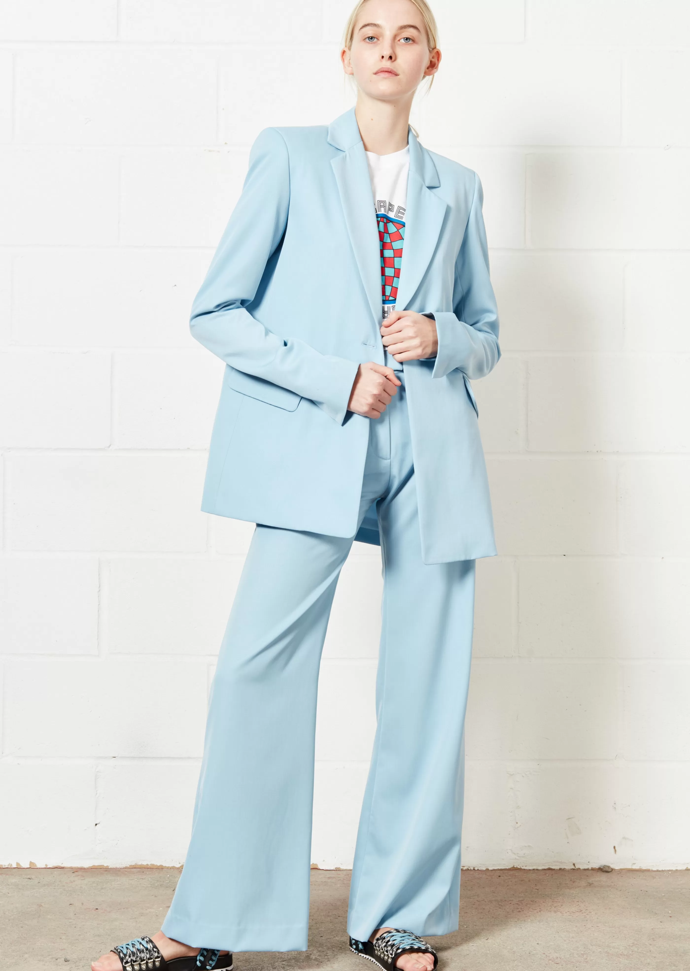 Store Pale Wide Leg Trouser Suits | Skirts & Trousers