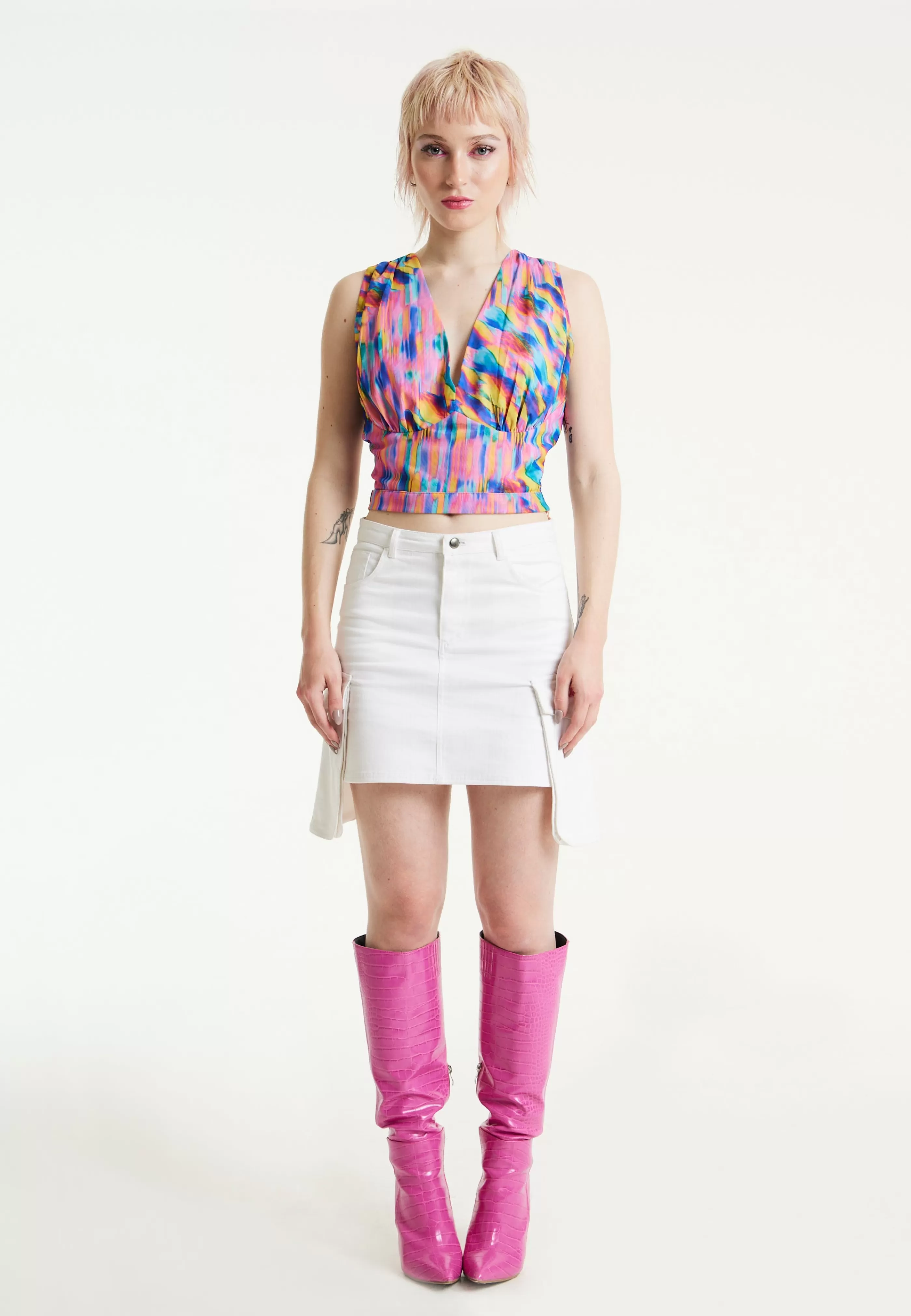 New Top With Multicolour Rainbow Print Tops & T-shirts | Tops & T-shirts