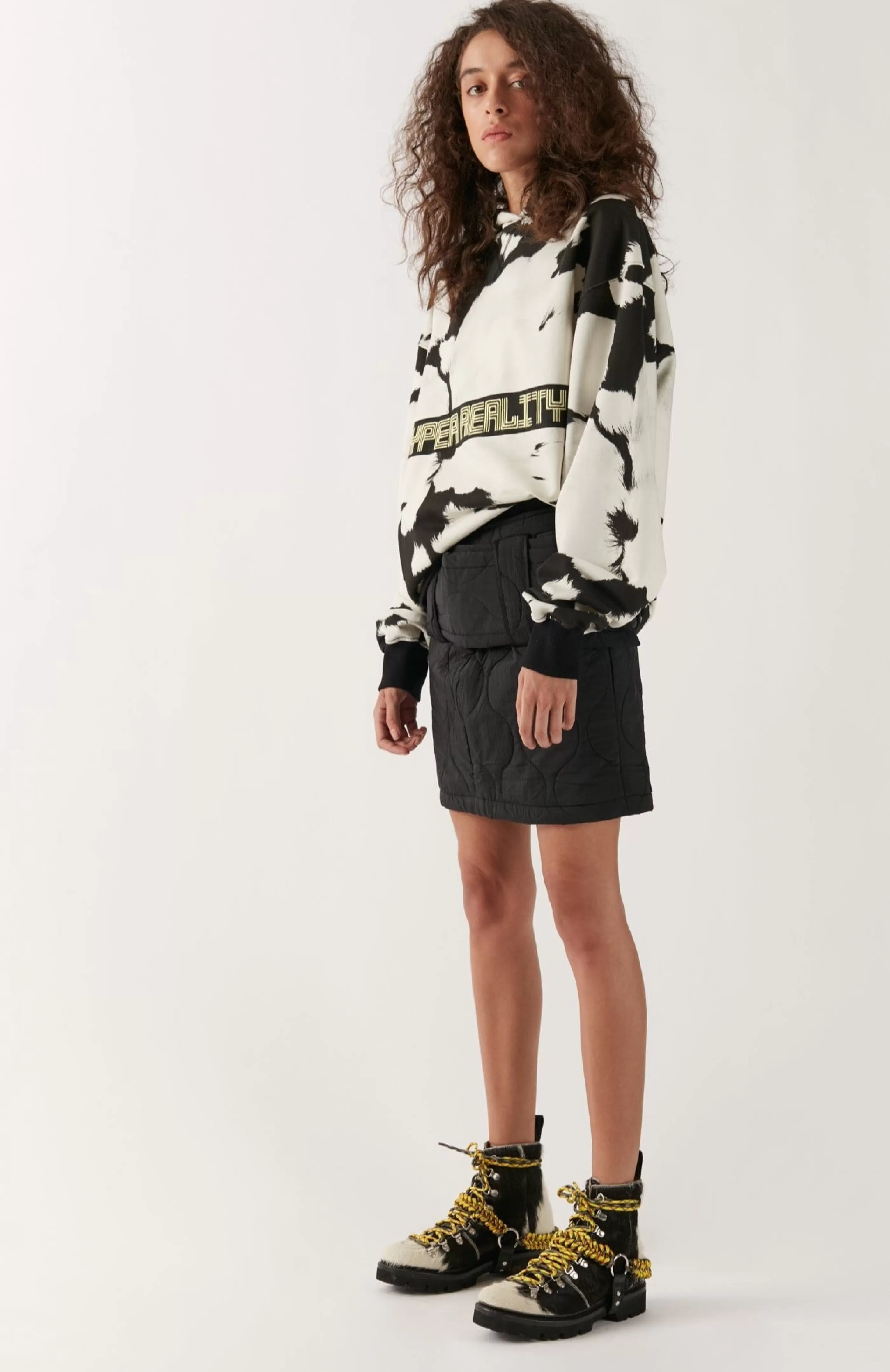Cheap Quilted Mini Skirt Skirts & Trousers