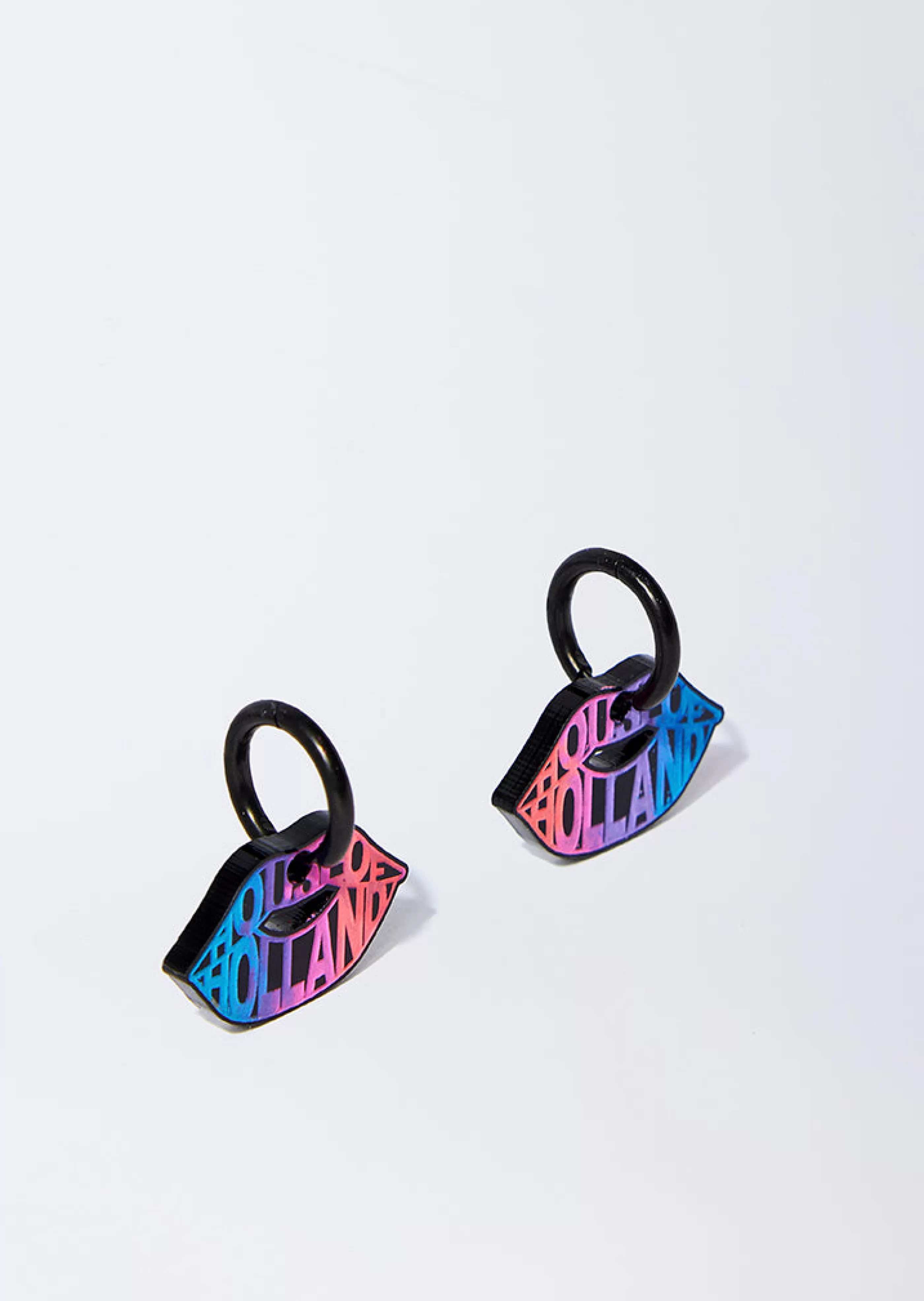 Hot Small Black Lip Hoops Jewellery
