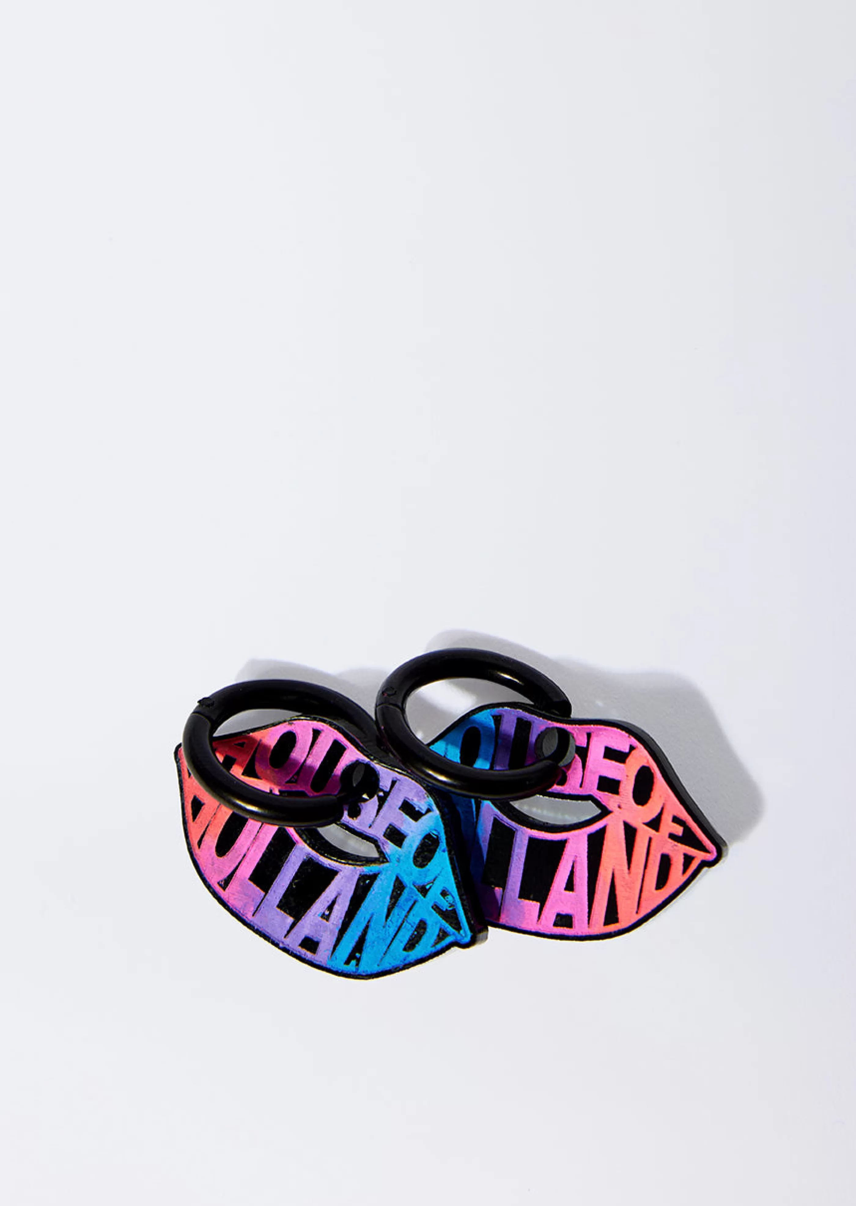 Hot Small Black Lip Hoops Jewellery