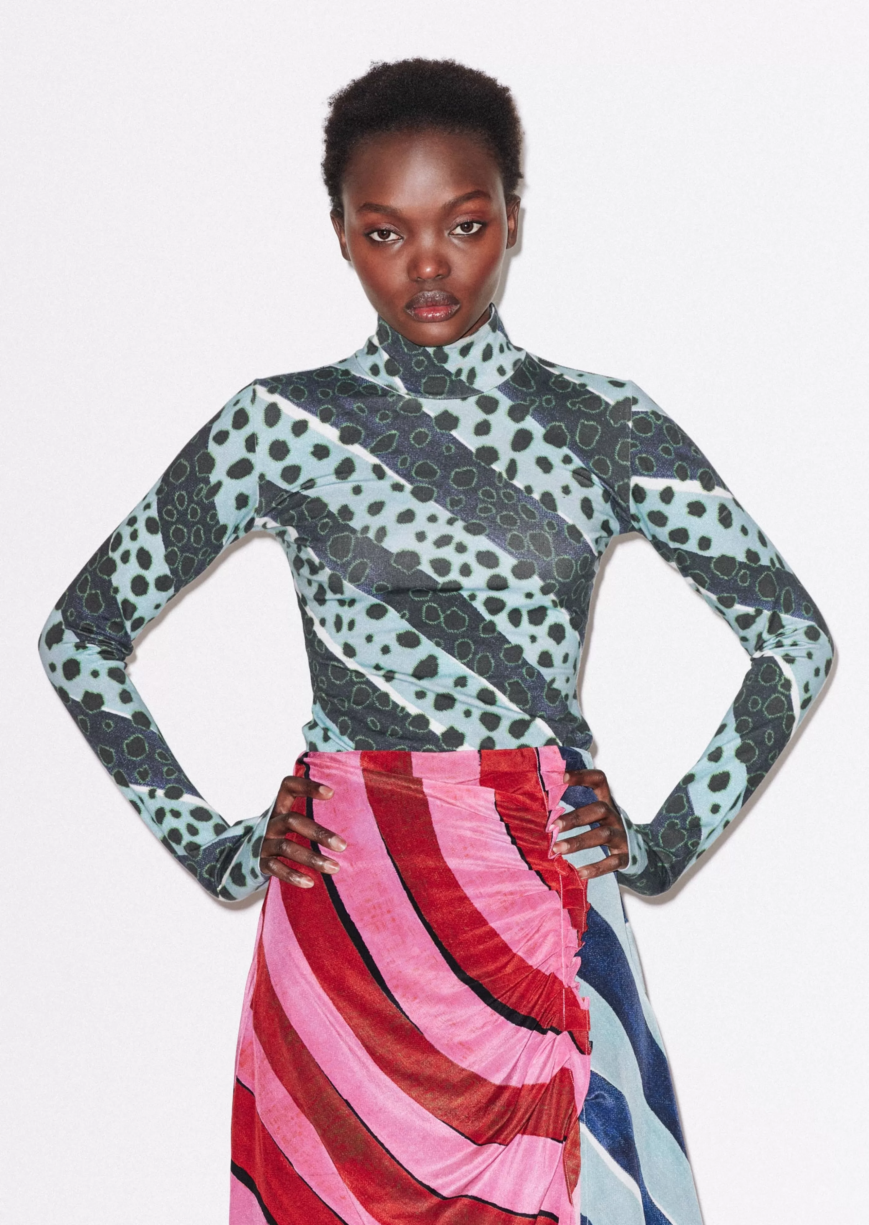 New Stripe Cheetah Top Tops & T-shirts | Tops & T-shirts