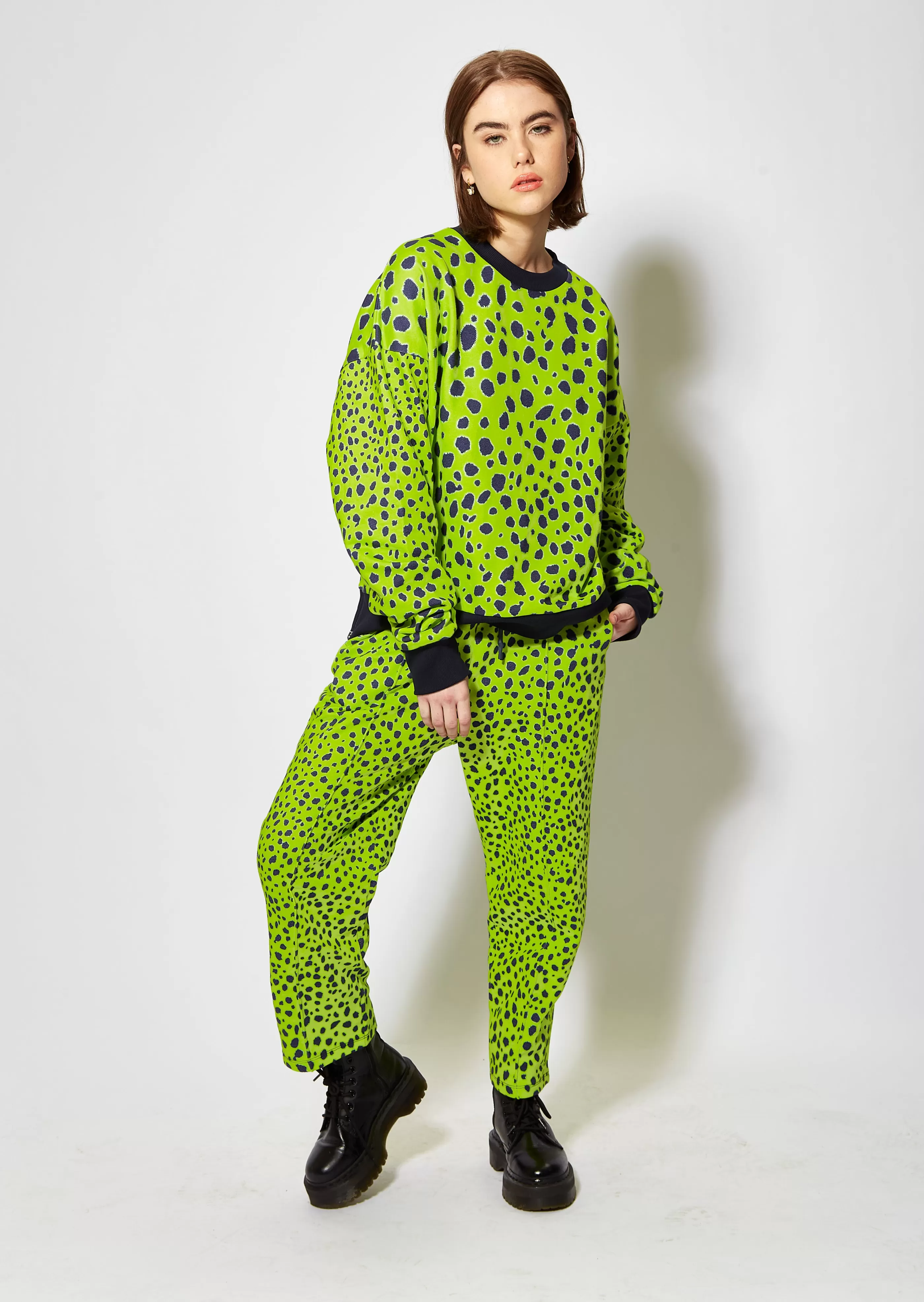 Cheap Vivid Cheetah Print Joggers Skirts & Trousers